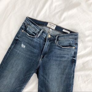 Frame Le High Straight Raw Stagger Jeans
